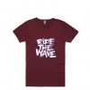 Ride The Wafe Maroon T shirts