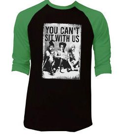 Sanderson Sisters Black Green Raglan T shirts