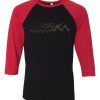 Waveform Ocean Soundwave Black Red Raglan T shirts