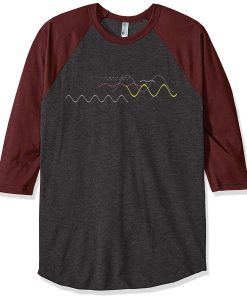 Waveform Ocean Soundwave Grey Brown Raglan T shirts