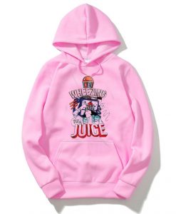 Wheezing The Juice Pink Hoodie
