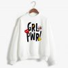 Yeah Girl Power White Sweatshirts