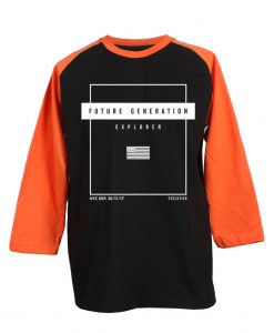 Future Generation Black Orange Raglan T shirts
