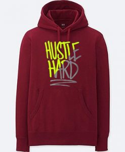 Hustle Hard Maroon Hoodie