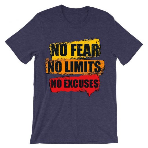 No Fear No Limits No Excuse Purple T shirts