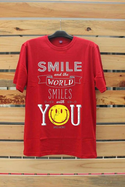 The World Smile With You Red T shirts