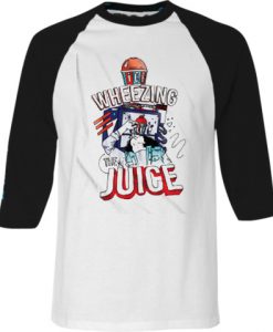 Wheezing The Juice White Black Raglan T shirts
