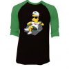 Bart Simpson Stay Black Green Raglan T shirts
