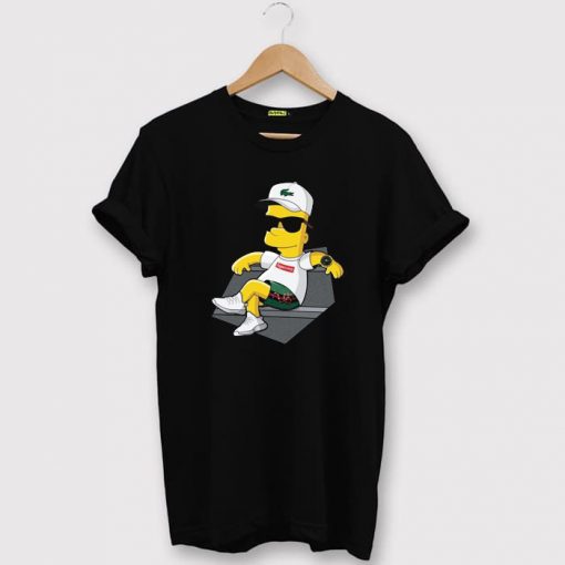 Bart Simpson Stay Black T shirts