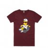Bart Simpson Stya Maroon T shirts