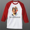 Be different White Red Raglan T shirts