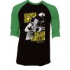 Bruce Lee Mind State Black Green Raglan T shirts