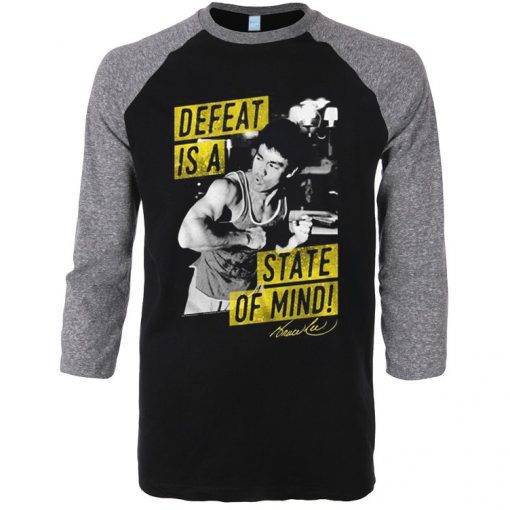 Bruce Lee Mind State Black Grey Raglan T shirts