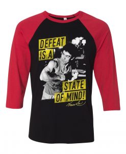Bruce Lee Mind State Black Red Raglan T shirts
