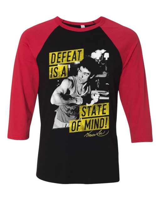 Bruce Lee Mind State Black Red Raglan T shirts