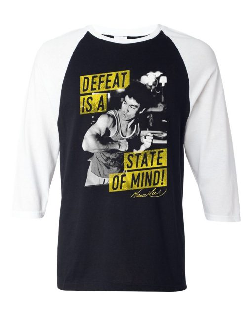 Bruce Lee Mind State Black White Raglan T shirts