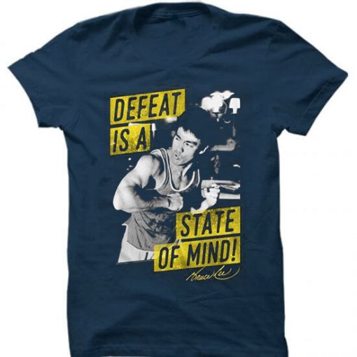 Bruce Lee Mind State Blue Navy T shirts