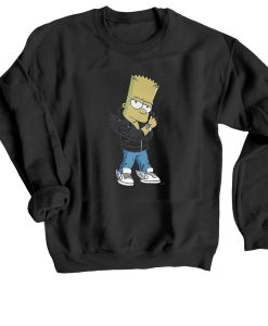 Designer Bart Simpson Black Sweatshirts