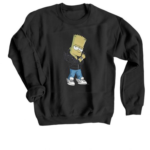 Designer Bart Simpson Black Sweatshirts