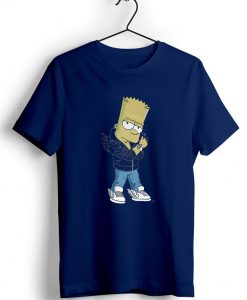 Designer Bart Simpson Blue Navy T shirts