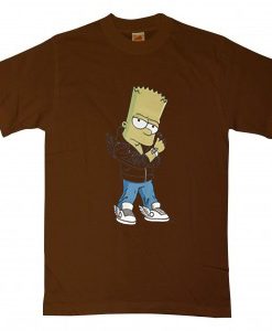 Designer Bart Simpson Brown T shirts