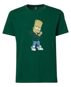 Designer Bart Simpson Green T shirts