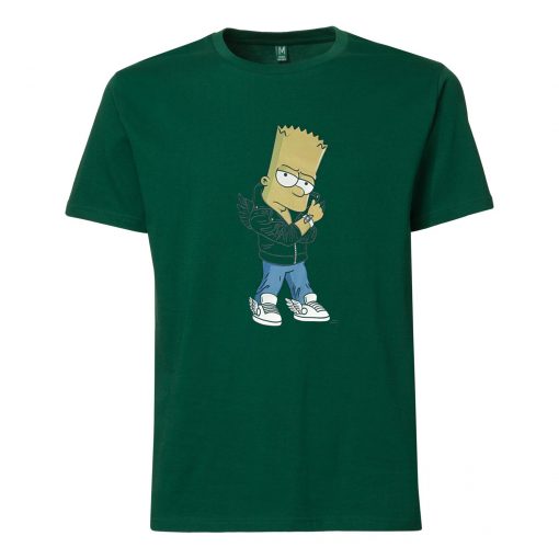 Designer Bart Simpson Green T shirts