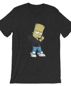 Designer Bart Simpson Grey Asphalt T-shirt