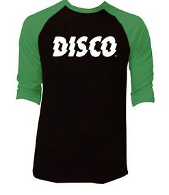 Disco Black Green Raglan T shirts