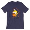 Homer Simpson Cerveza O Muerte Purple T Shirt