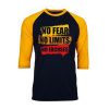 No Fear No Limits No Excuse BlackYellow Raglan T shirts