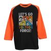 Voltron Force Black Grey Orange Raglan T-Shirt