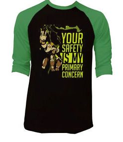 Your Safety Is My Primary Concern Orisa Overwatch Black Green Raglan T shirts