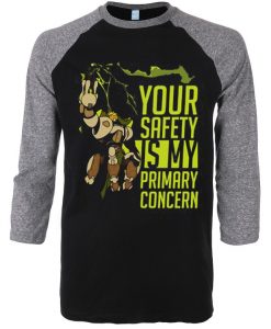 Your Safety Is My Primary Concern Orisa Overwatch Black Grey Raglan T shirts