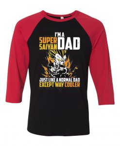 I'm a super Saiyan dad Black Red Raglan T shirts