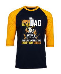 I'm a super Saiyan dad Black Yellow Raglan T shirts