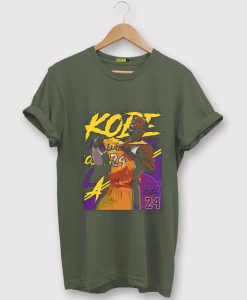 Kobe Bryant 24 Lakers Maroon Green Army T shirts