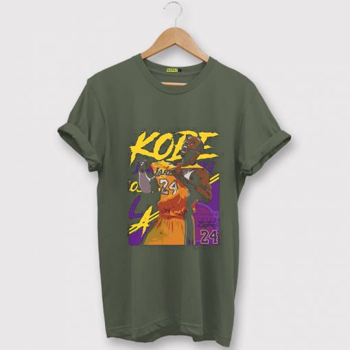 Kobe Bryant 24 Lakers Maroon Green Army T shirts