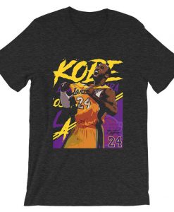 Kobe Bryant 24 Lakers Maroon Grey Asphat T-Shirt