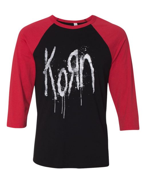 Korn Still A Freak Black Red Raglan T shirts