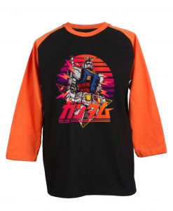 Mobile Suit Gundam Black Orange Raglan T shirts