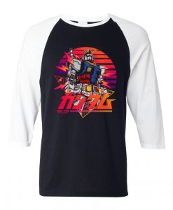 Mobile Suit Gundam Black White Raglan T shirts