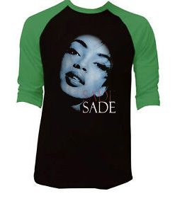 Sade Women And Men Black Green Raglan T shirts