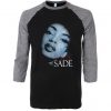 Sade Women And Men Black Grey Raglan T shirts