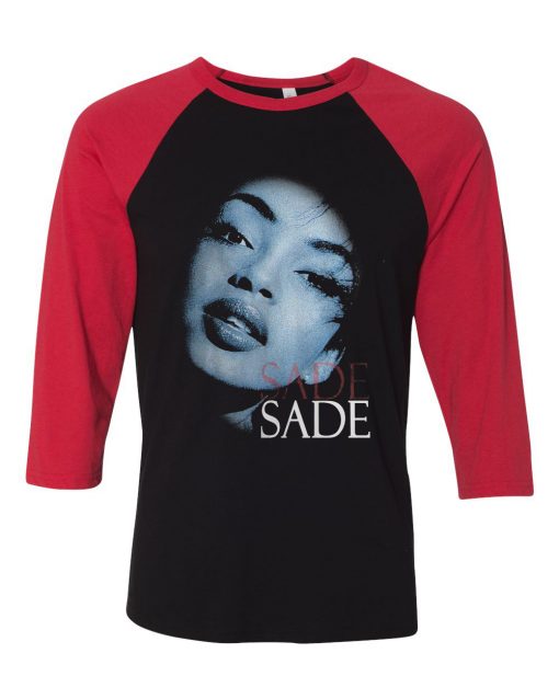 Sade Women And Men Black Red Raglan T shirts