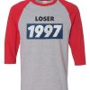 Looser Youth 1997 Grey Red Raglan T shirts