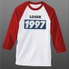 Looser Youth 1997 White Red Raglan T shirts
