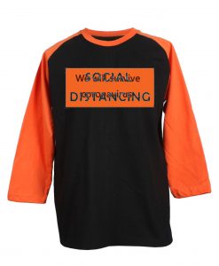 Social Distancing We Will Survive Black Orange Raglan T shirts
