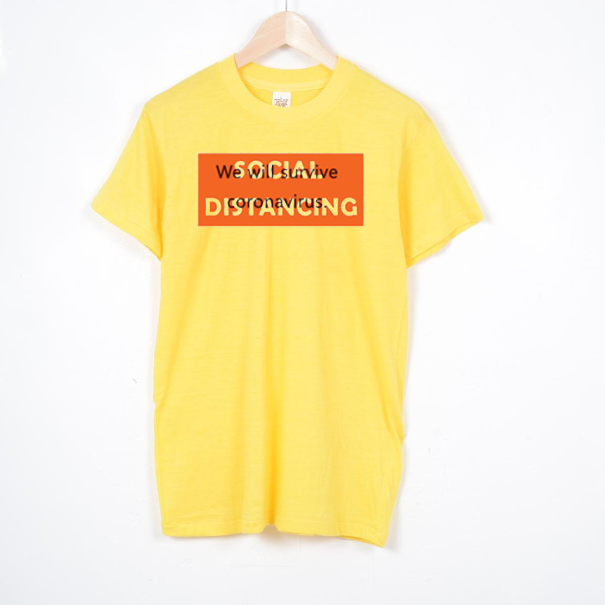 Social Distancing We Will Survive Yellow T shirts