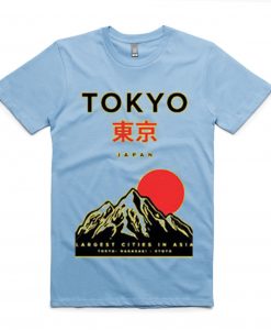 Tokyo Japan Mountain Fuji Blue Sky T shirts